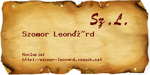 Szomor Leonárd névjegykártya
